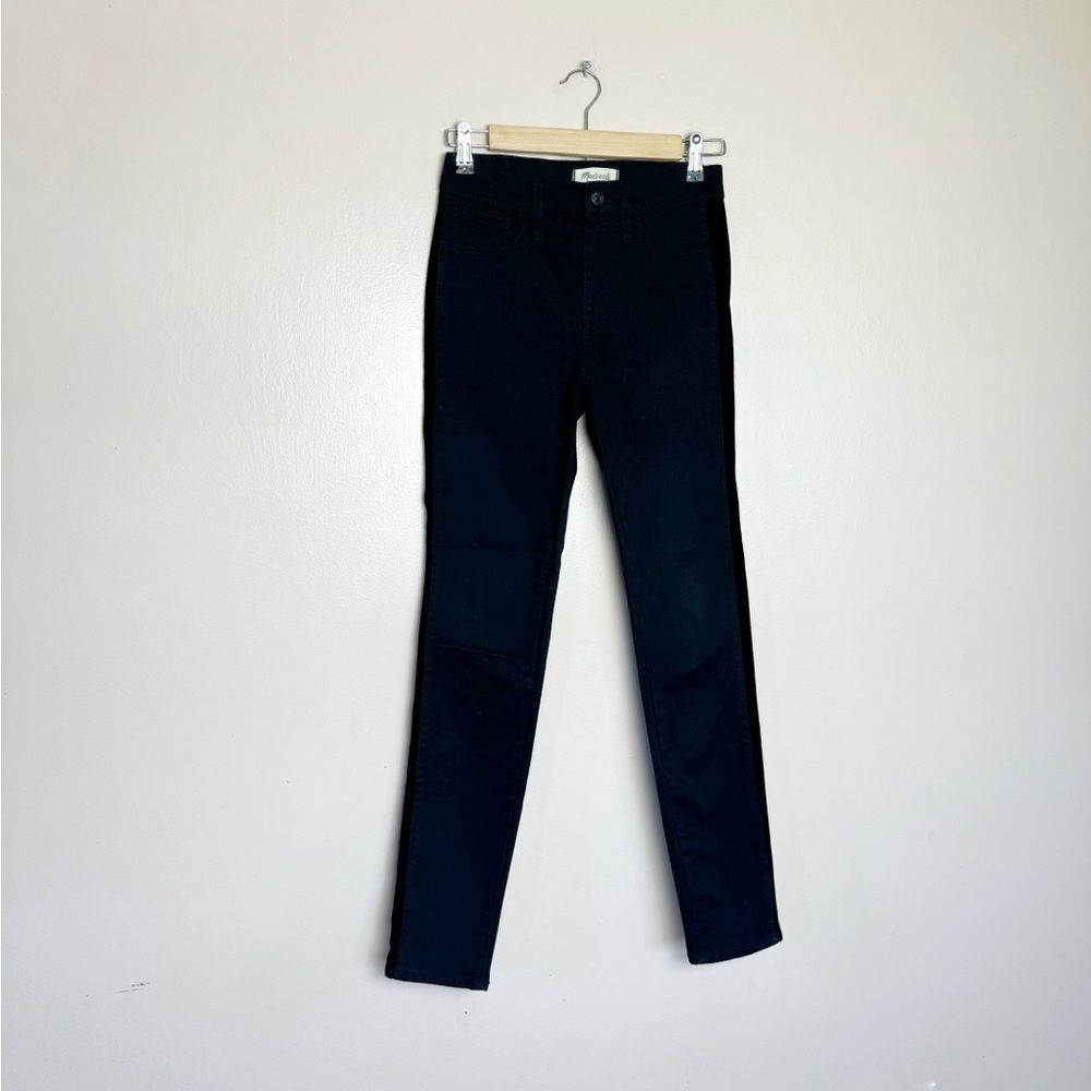 CLEARANCE! Black Madewell Velvet Edge Skinny Pants Size 25T EUC